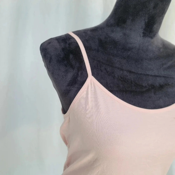 NWT Time & Tru Pink Stretch Camisole Tank Top Womens size L (12-14) Cotton Modal - Picture 6 of 8
